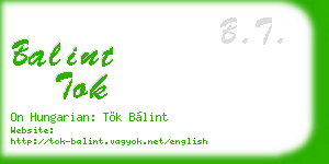 balint tok business card